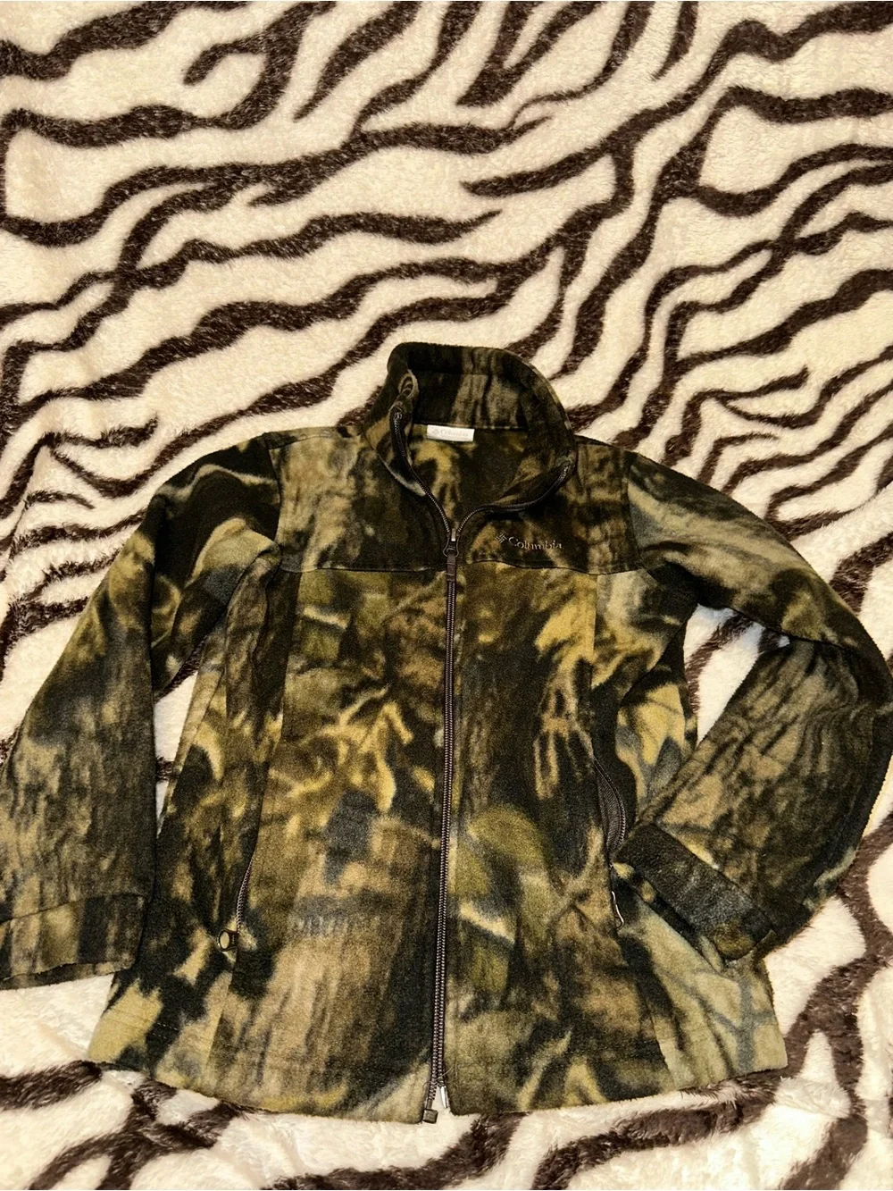 Kids Camo Fleece Columbia Jacket